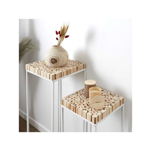 THE HOME DECO FACTORY Stoliki (2 szt.) w kolorze beżowo-białym The Home Deco Factory onesize promocja Limango Polska