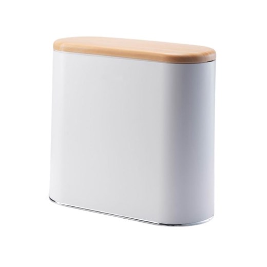 Kitchen Move Dotykowy kosz "Aldo" w kolorze biało-jasnobrązowym na śmieci - 10 l ze sklepu Limango Polska w kategorii Kosze na śmieci - zdjęcie 176395661