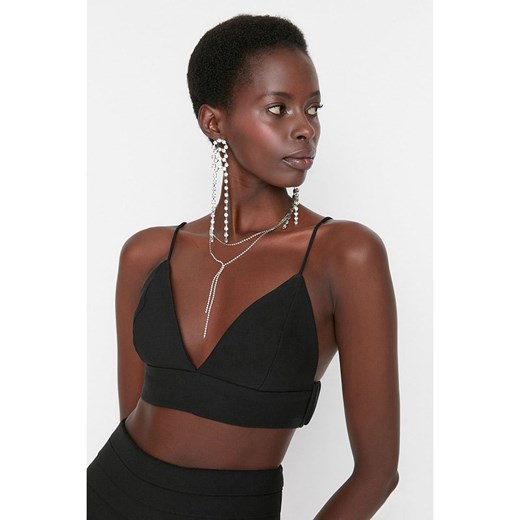 trendyol Top w kolorze czarnym ze sklepu Limango Polska w kategorii Bluzki damskie - zdjęcie 176400143