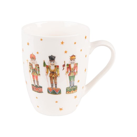 Clayre & Eef Kubek w kolorze białym ze wzorem - 350 ml - id: 16132238 - marki Limango Polska - 176400250 Clayre & Eef Kubek w kolorze białym ze wzorem - 350 ml ze sklepu Limango Polska w kategorii Dzbanki i zaparzacze - zdjęcie 176400250
