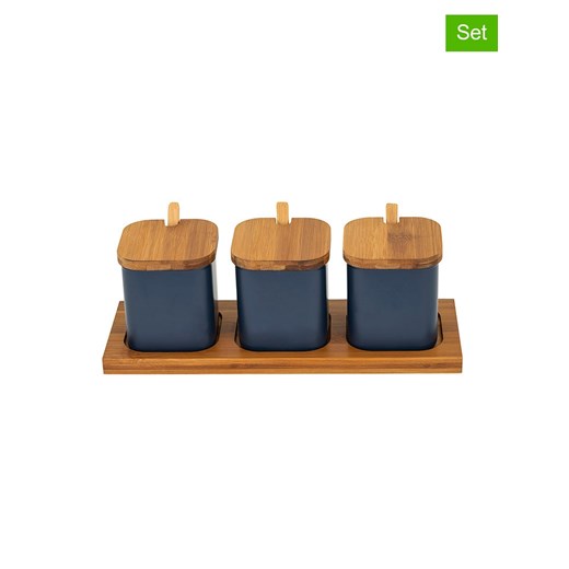 Chefware 4-częściowy zestaw w kolorze antracytowym - 29,8 x 10,5 x 9 cm ze sklepu Limango Polska w kategorii Pojemniki kuchenne - zdjęcie 176401712