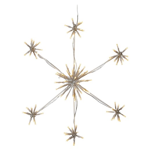 STAR Trading Dekoracyjna zawieszka LED &quot;Flower Snowflake&quot; w kolorze białym - 50 x 50 cm ze sklepu Limango Polska w kategorii Dekoracje - zdjęcie 176402252