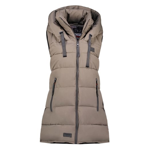 Geographical Norway Kamizelka pikowana &quot;Dolbar&quot; w kolorze szarobrązowym ze sklepu Limango Polska w kategorii Kamizelki damskie - zdjęcie 176403864