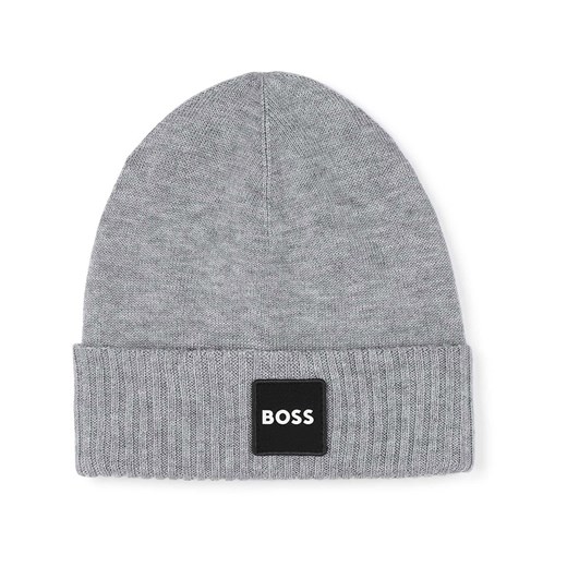 Hugo Boss Kids Czapka beanie w kolorze szarym ze sklepu Limango Polska w kategorii Czapki dziecięce - zdjęcie 176403934