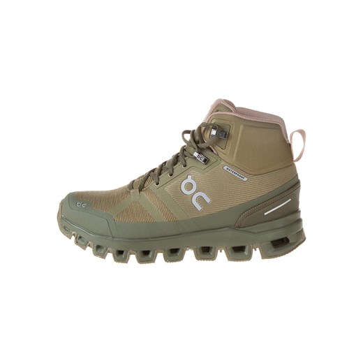 ON RUNNING Botki turystyczne &quot;Cloudrock Waterproof 1&quot; w kolorze khaki ze sklepu Limango Polska w kategorii Buty trekkingowe damskie - zdjęcie 176404743