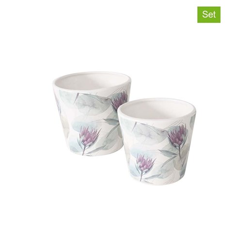 Boltze Osłonki (2 szt.) &quot;Protea&quot; ze wzorem na doniczkę ze sklepu Limango Polska w kategorii Doniczki i osłonki - zdjęcie 176405942