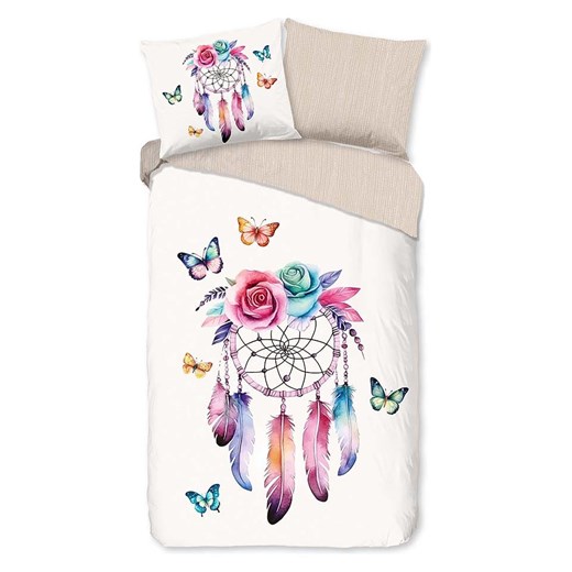 Good Morning Komplet pościeli flanelowej &quot;Catchy&quot; w kolorze białym ze wzorem ze sklepu Limango Polska w kategorii Pościel dziecięca - zdjęcie 176407173