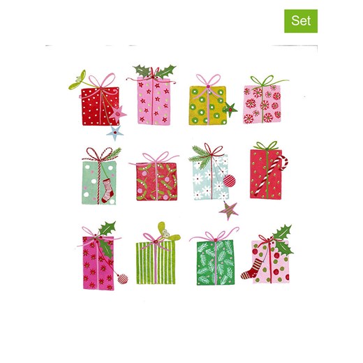 ppd Serwetki (40 szt.) &quot;Gifts For You&quot; w kolorze białym ze wzorem ze sklepu Limango Polska w kategorii Akcesoria kuchenne - zdjęcie 176409563