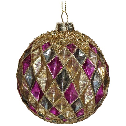 Kersten Bombki (2 szt.) w kolorze złoto-fioletowo-cyjanowym - Ø 8 cm Kersten onesize wyprzedaż Limango Polska