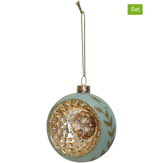Kersten Bombki (2 szt.) w kolorze beżowo-złotym - Ø 8 cm ze sklepu Limango Polska w kategorii Dekoracje bożonarodzeniowe - zdjęcie 176409941