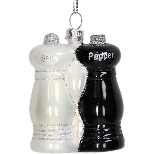 Kersten Bombka "Pepper & Salt" w kolorze biało-czarnym - wys. 7,6 cm - id: 16296332 - marki Kersten - 176410092 Kersten Bombka "Pepper & Salt" w kolorze biało-czarnym - wys. 7,6 cm ze sklepu Limango Polska w kategorii Dekoracje bożonarodzeniowe - zdjęcie 176410092
