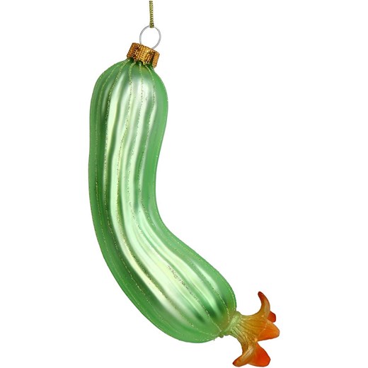 Kersten Bombka &quot;Zuchinni&quot; w kolorze zielonym - wys. 16, 3 cm ze sklepu Limango Polska w kategorii Dekoracje bożonarodzeniowe - zdjęcie 176410094