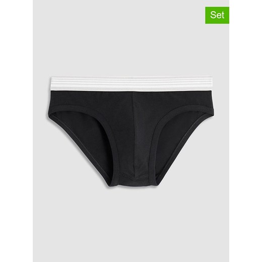 COTONELLA Slipy (2 pary) w kolorze czarnym ze sklepu Limango Polska w kategorii Majtki męskie - zdjęcie 176411662