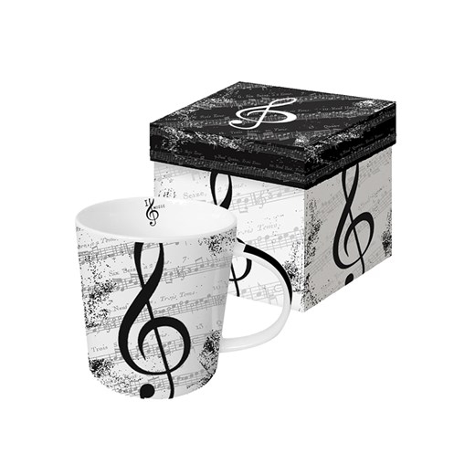 ppd Kubek jumbo &quot;I Love Music&quot; w kolorze czarno-białym - 350 ml ze sklepu Limango Polska w kategorii Naczynia - zdjęcie 176411870