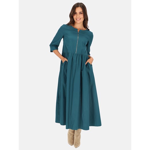 Morska sukienka maxi odcinana w pasie L'AF Wanda ze sklepu Eye For Fashion w kategorii Sukienki - zdjęcie 176412653