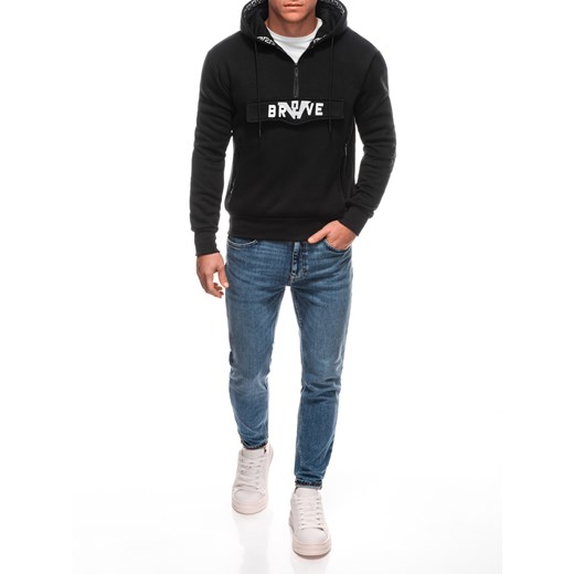 Bluza męska z kapturem 1698B - czarna Other XL Edoti