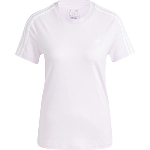 Koszulka damska Loungewear Essentials Slim 3-Stripes Tee Adidas ze sklepu SPORT-SHOP.pl w kategorii Bluzki damskie - zdjęcie 176413933
