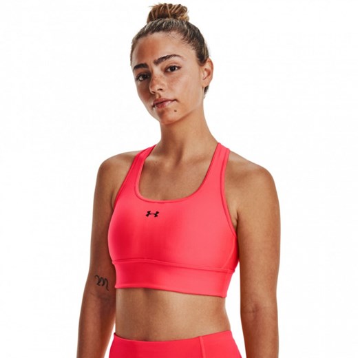 Biustonosz treningowy Under Armour Crossback Longline - łososiowy ze sklepu Sportstylestory.com w kategorii Biustonosze - zdjęcie 176417541