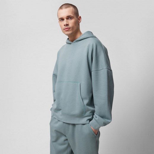 Męska bluza dresowa nierozpinana z kapturem Outhorn OTHWSS24TSWSM0992 - morska ze sklepu Sportstylestory.com w kategorii Bluzy męskie - zdjęcie 176417791