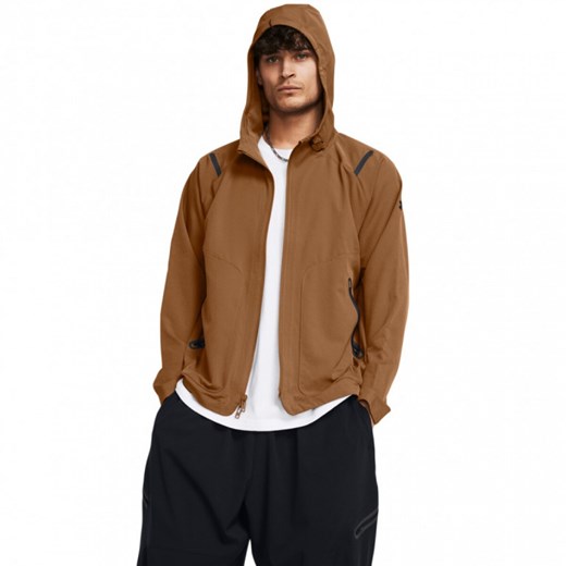 Męska kurtka treningowa Under Armour UA Unstoppable Jacket - brązowa ze sklepu Sportstylestory.com w kategorii Kurtki męskie - zdjęcie 176417881
