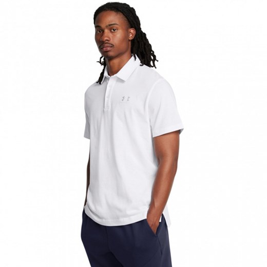 Męska koszulka polo Under Armour UA Icon Polo - biała ze sklepu Sportstylestory.com w kategorii T-shirty męskie - zdjęcie 176418132