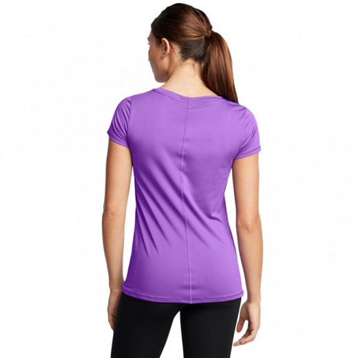 Damska koszulka treningowa Under Armour Tech Mesh SS - fioletowa ze sklepu Sportstylestory.com w kategorii Bluzki damskie - zdjęcie 176421312