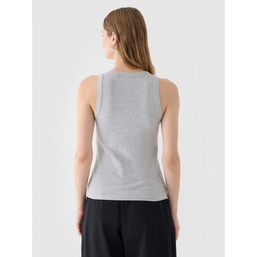 Damski top basic Outhorn OTHWAW24TSLEF153 - szary Outhorn L Sportstylestory.com