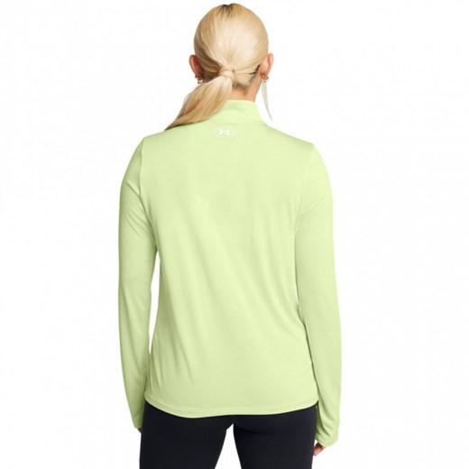 Damski longsleeve treningowy Under Armour Tech 1/2 Zip- Twist - zielony ze sklepu Sportstylestory.com w kategorii Bluzki damskie - zdjęcie 176421911