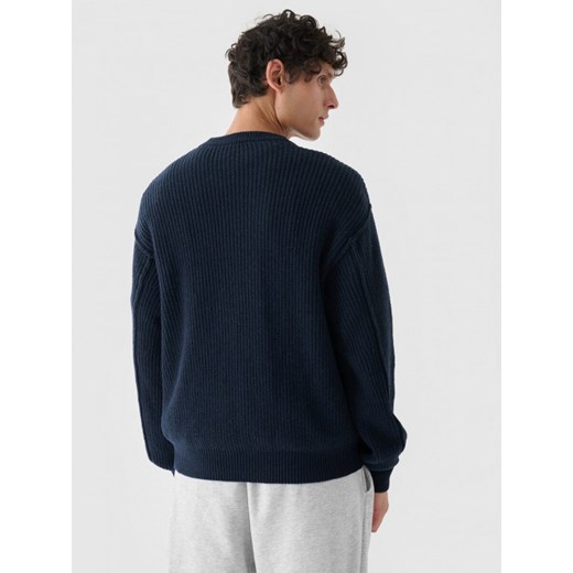 Męski sweter wełniany Outhorn OTHWAW24TSWEM100 - granatowy Outhorn S Sportstylestory.com