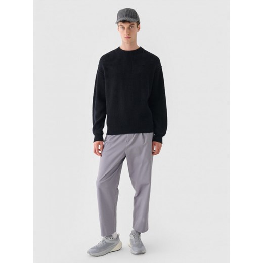 Męski sweter wełniany Outhorn OTHWAW24TSWEM100 - czarny Outhorn XXL Sportstylestory.com