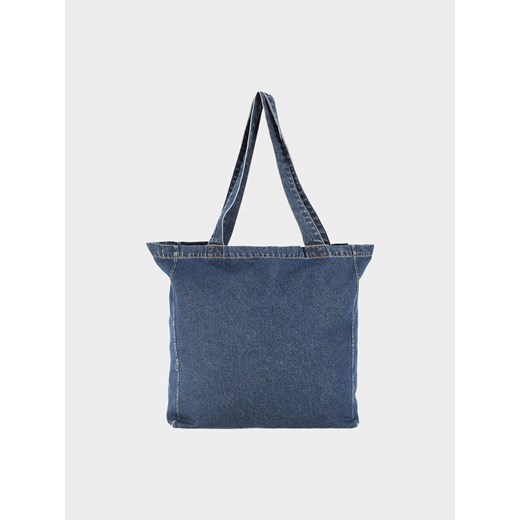 Damska torba jeansowa na ramię Outhorn OTHWAW24ABAGU195 - granatowa ze sklepu Sportstylestory.com w kategorii Torby Shopper bag - zdjęcie 176424830