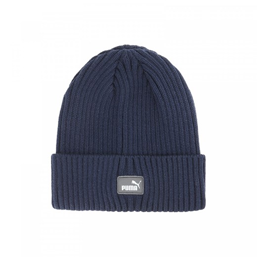 Czapka zimowa uniseks Puma Classic Cuff Beanie - granatowa ze sklepu Sportstylestory.com w kategorii Czapki zimowe męskie - zdjęcie 176424873