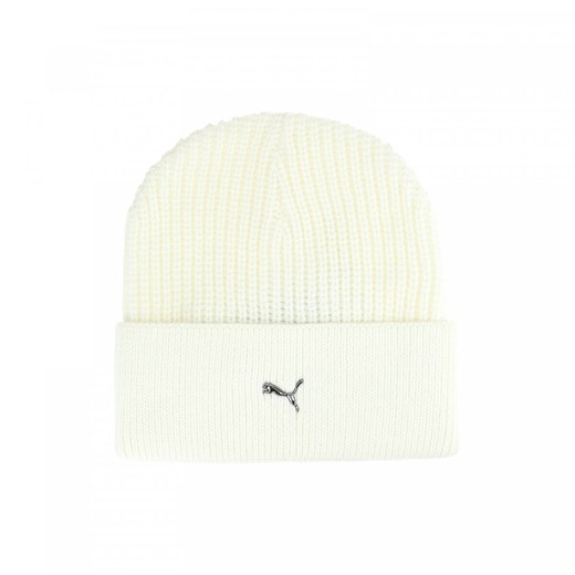 Czapka zimowa uniseks Puma Metal Cat Beanie - biała ze sklepu Sportstylestory.com w kategorii Czapki zimowe damskie - zdjęcie 176424891