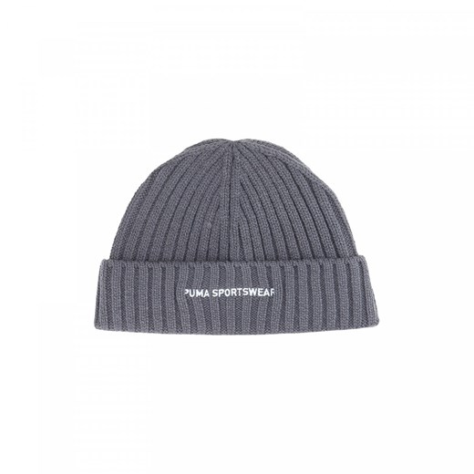 Czapka zimowa uniseks Puma Sportwear Fisherman Beanie - szara ze sklepu Sportstylestory.com w kategorii Czapki zimowe męskie - zdjęcie 176424921
