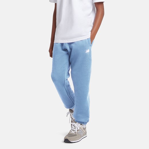 Spodnie dziecięce New Balance LAKB0007HEB – niebieskie ze sklepu New Balance Poland w kategorii Spodnie chłopięce - zdjęcie 176430172