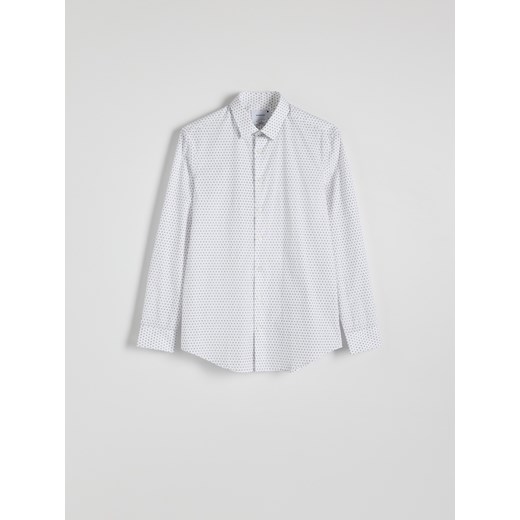 Reserved - Bawełniana koszula slim fit - ciemnoszary Reserved L Reserved