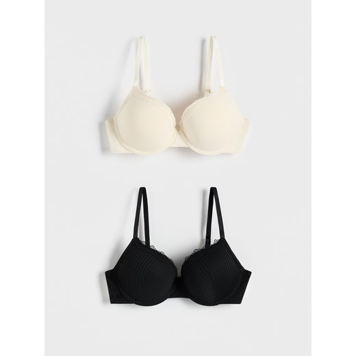 Reserved - Biustonosz push up 2 pack - czarny Reserved 80C Reserved