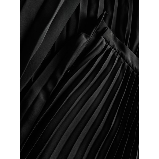 Reserved - Plisowane spodnie z szerokimi nogawkami - czarny Reserved XL Reserved