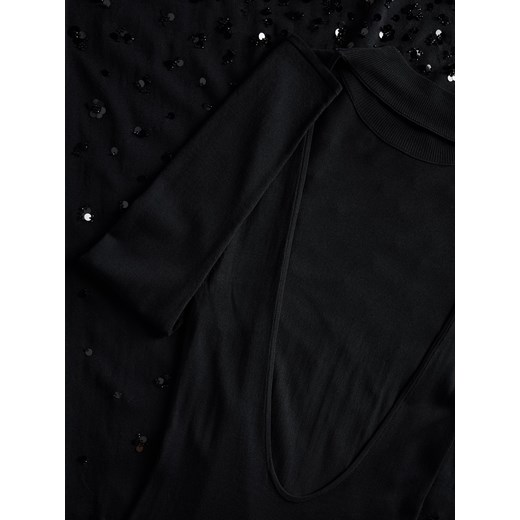 Reserved - Sukienka maxi ze zdobieniami - czarny Reserved M Reserved