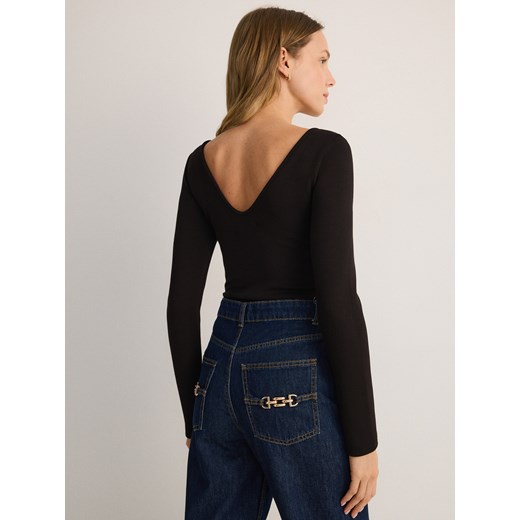 Reserved - Body z dodatkiem wiskozy - czarny Reserved XS Reserved