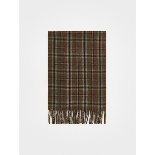 Reserved - Szalik z dodatkiem wełny - ciemnobrązowy ze sklepu Reserved w kategorii Szaliki męskie - zdjęcie 176434150