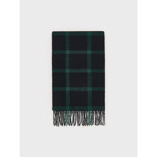 Reserved - Szalik w kratę - czarny Reserved ONE SIZE Reserved