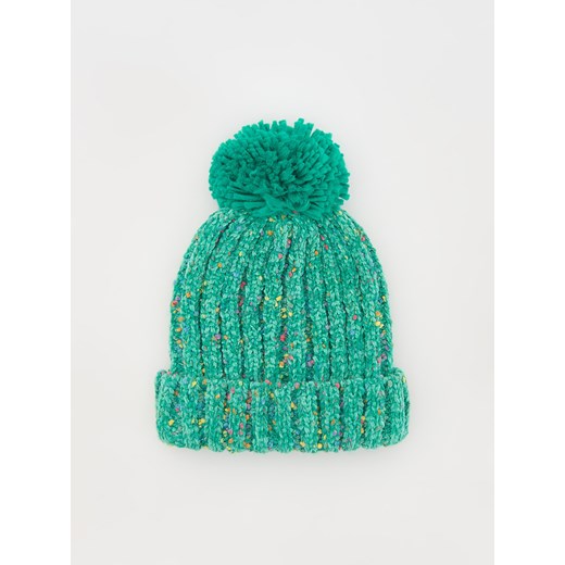 Reserved - Czapka z kolorowej dzianiny - zielony ze sklepu Reserved w kategorii Czapki dziecięce - zdjęcie 176434480