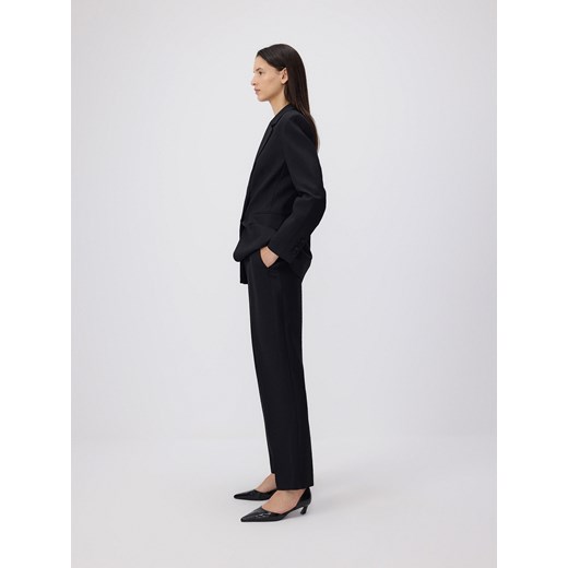 Reserved - Spodnie garniturowe z wełną - czarny Reserved L Reserved