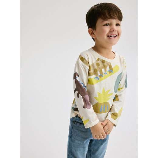 Reserved - Bawełniany longsleeve 2 pack - fioletowy Reserved 92 (1 Reserved