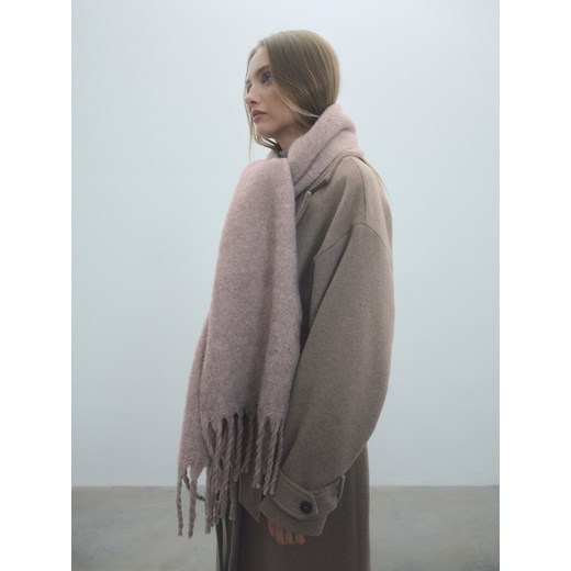 Reserved - Szalik z dodatkiem wełny - brązowy Reserved ONE SIZE Reserved