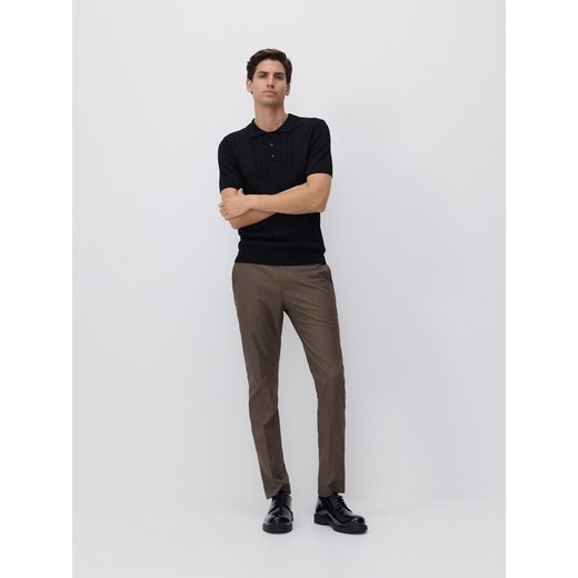 Reserved - Sweter polo - czarny Reserved S Reserved
