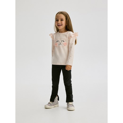 Reserved - Bawełniane jeansy - czarny ze sklepu Reserved w kategorii Spodnie dziewczęce - zdjęcie 176436954