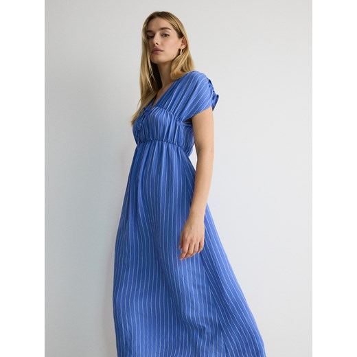 Reserved - Sukienka maxi w prążek - niebieski ze sklepu Reserved w kategorii Sukienki - zdjęcie 176437034