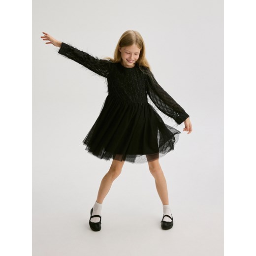 Reserved - Elegancka sukienka - czarny ze sklepu Reserved w kategorii Sukienki dziewczęce - zdjęcie 176438613